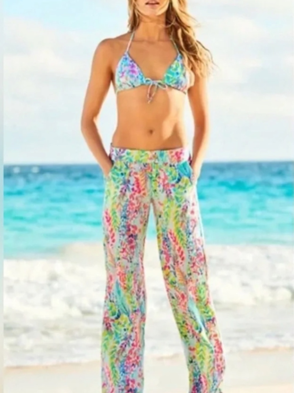 Lilly Pulitzer Florita Linen Beach Pants Size XS